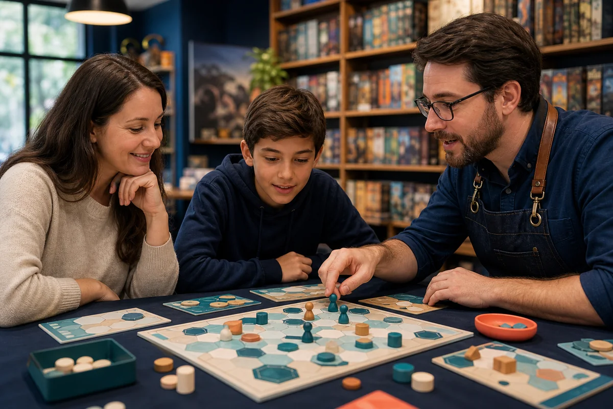 Families enjoying an illustrative guided hobby-store program together.