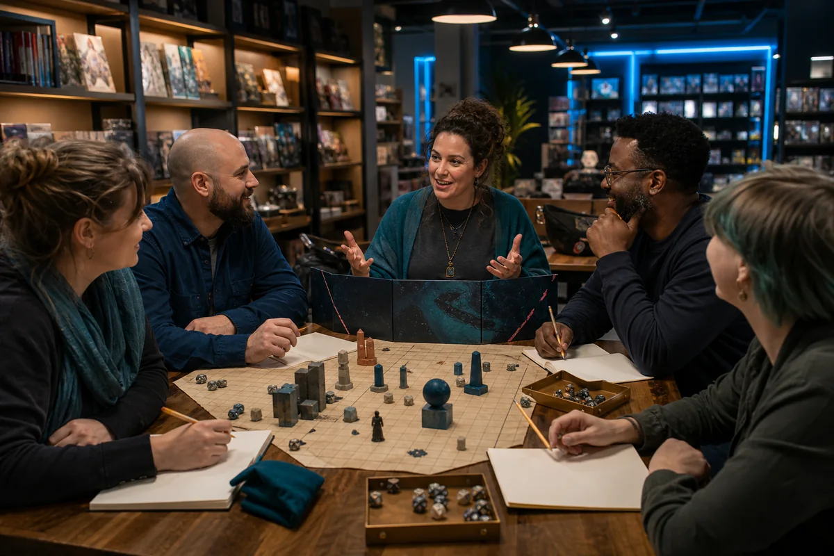 Players participating in a tabletop roleplaying session.